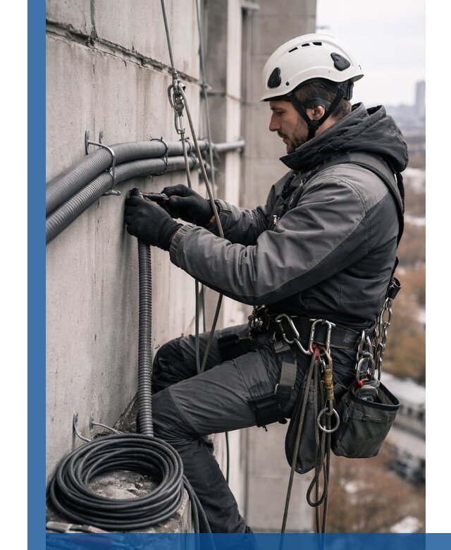 Профессиональный монтаж гофры для кабеля в Владикавказе с гарантией