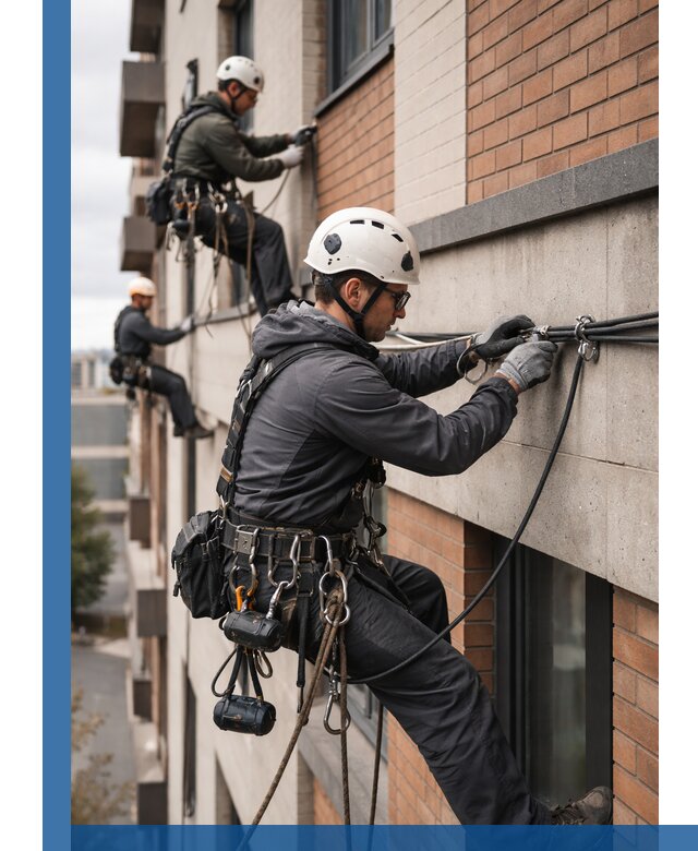 Крепление кабеля на фасаде монтаж и крепеж в Владикавказе