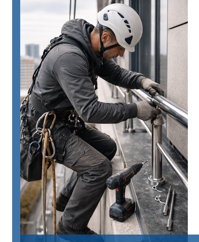 Монтаж ограждений на высоте в Владикавказе для зданий и конструкций