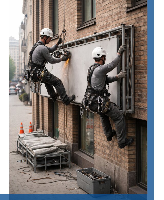 Демонтаж рекламной вывески в Владикавказе от 6700 р. | ВЫСОТНИК-Вкз