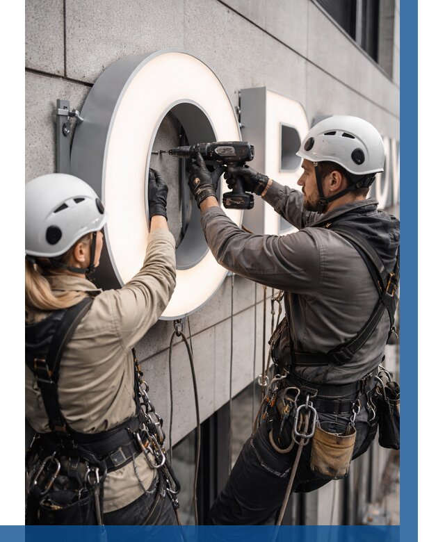 Монтаж световых букв в Владикавказе от 3092 р. под ключ ВЫСОТНИК-Вкз