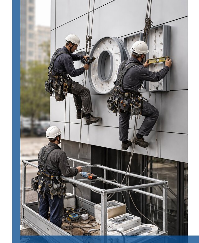 Профессиональный монтаж световых букв в Владикавказе под ключ