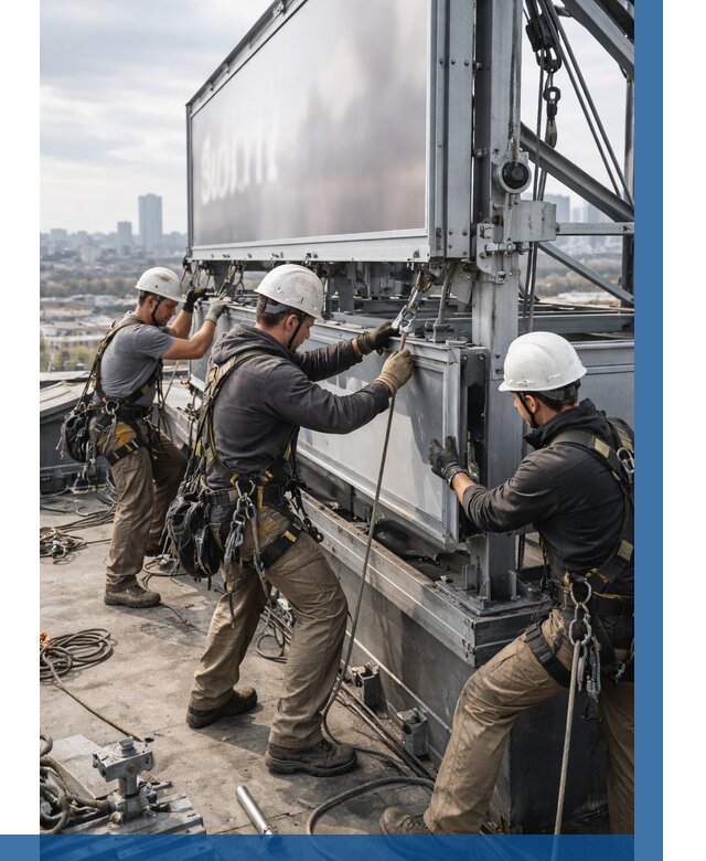 Монтаж крышной рекламной конструкции в Владикавказе от 61848 р.|ВЫСОТНИК-Вкз