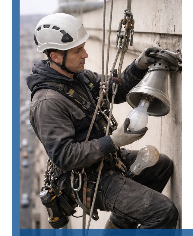 Замена ламп на высоте в Владикавказе профессионально и быстро