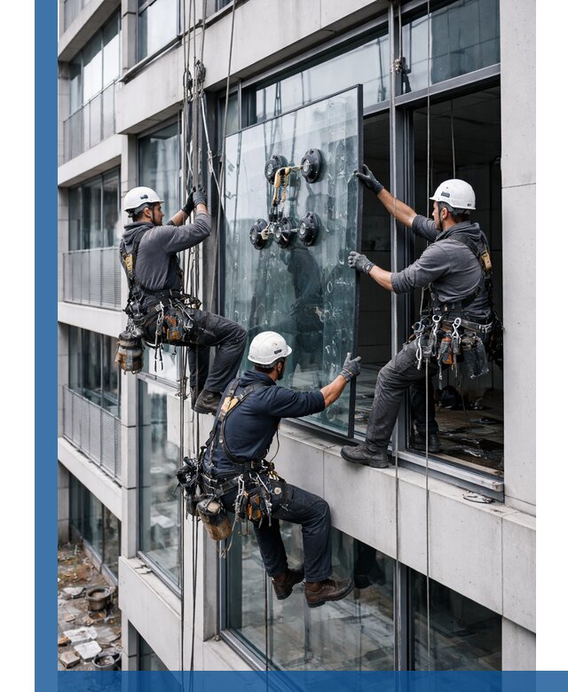 Фасадное остекление и монтаж витражей зданий в Владикавказе под ключ