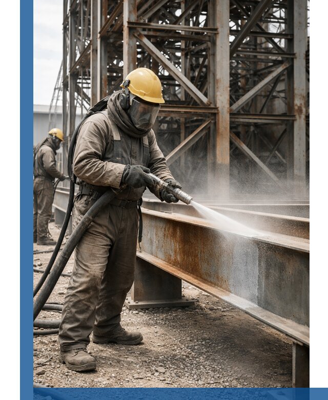 Пескоструйная очистка металлоконструкций в Владикавказе промышленная