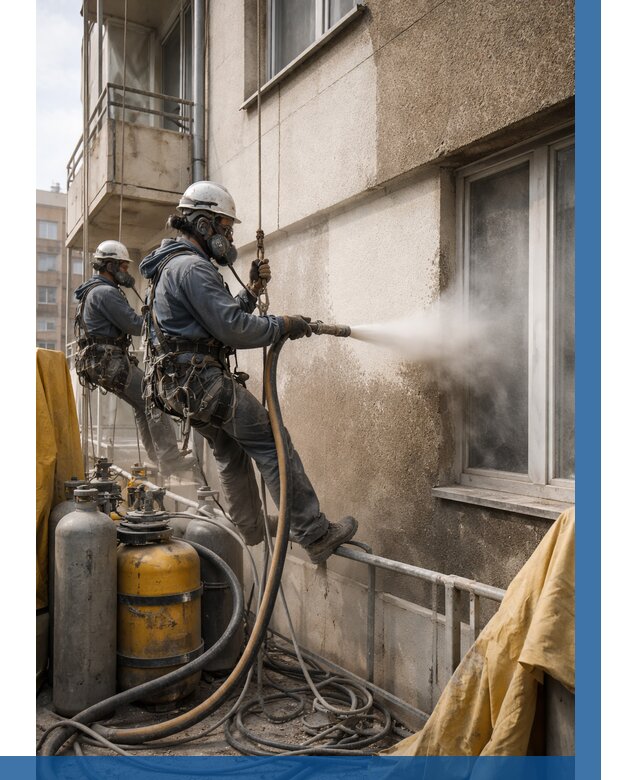 Пескоструйная очистка фасада в Владикавказе от 670 р. | ВЫСОТНИК-Вкз