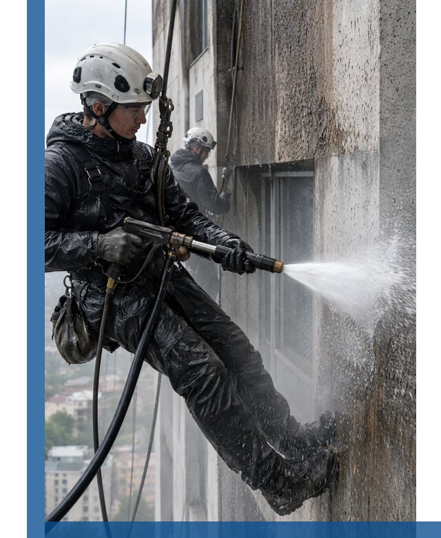 Гидроструйная очистка фасадов и конструкций в Владикавказе