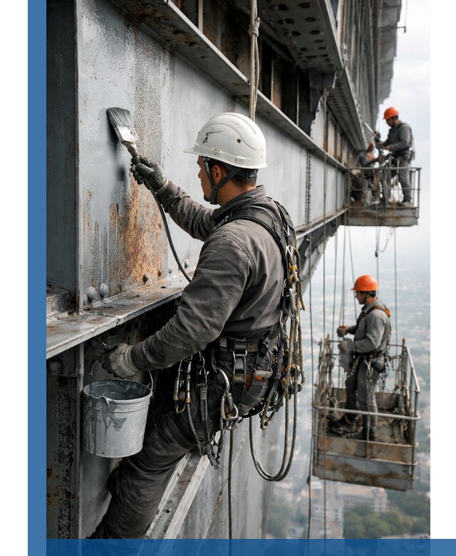 Покраска металлоконструкций на высоте в Владикавказе профессионально