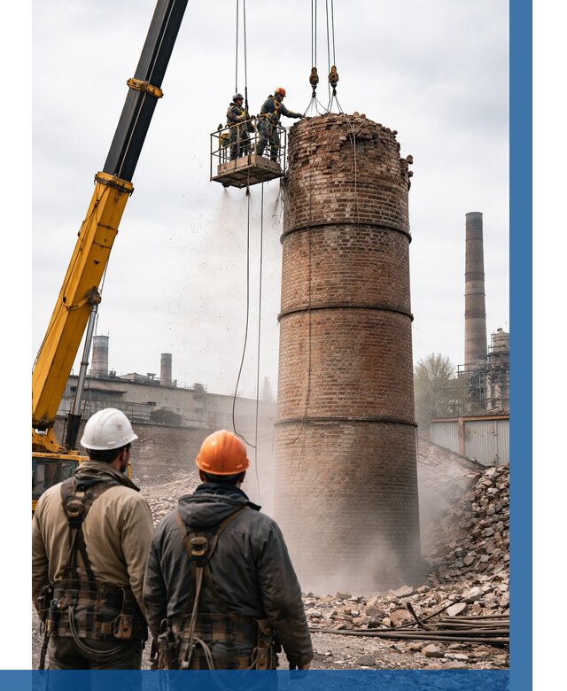 Демонтаж дымовой трубы в Владикавказе от 92772 р. | ВЫСОТНИК-Вкз, смета