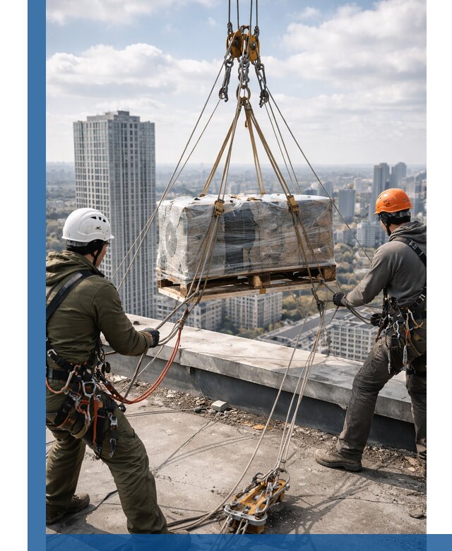 Подъем и монтаж крупногабаритных грузов на крышу в Владикавказе