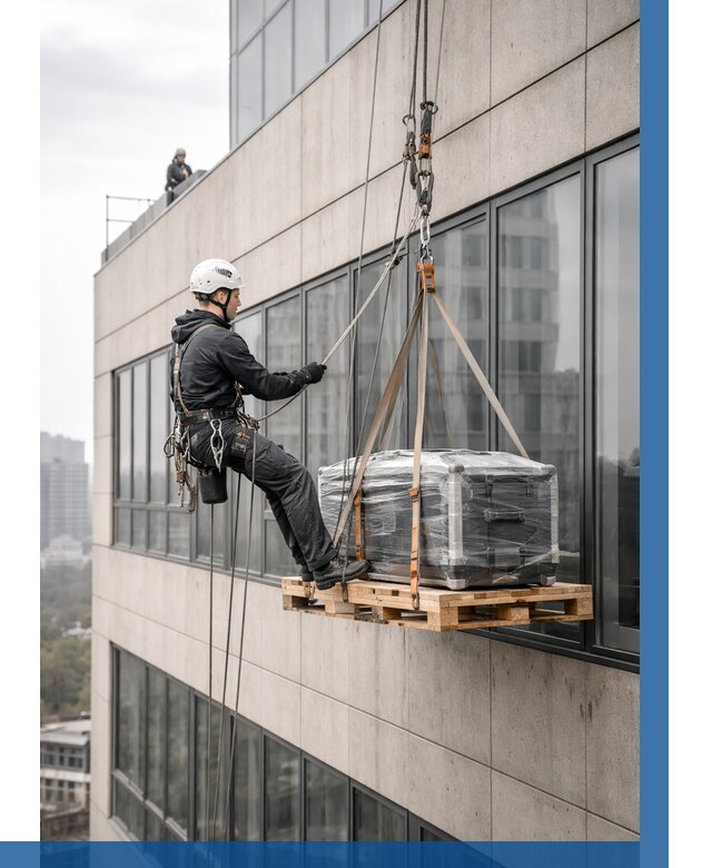 Спуск груза по фасаду в Владикавказе от 3608 р. | ВЫСОТНИК-Вкз