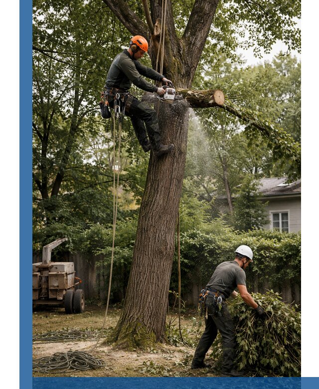 Кронирование деревьев в Владикавказе, безопасная высотная обрезка