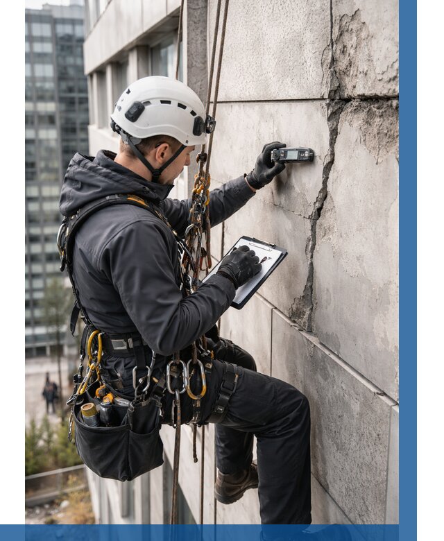 Обследование фасада альпинистами в Владикавказе от 124 р. | ВЫСОТНИК-Вкз