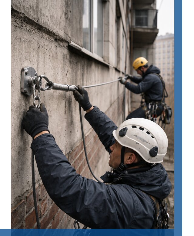 Монтаж анкерных линий в Владикавказе от 3092 р. | ВЫСОТНИК-Вкз