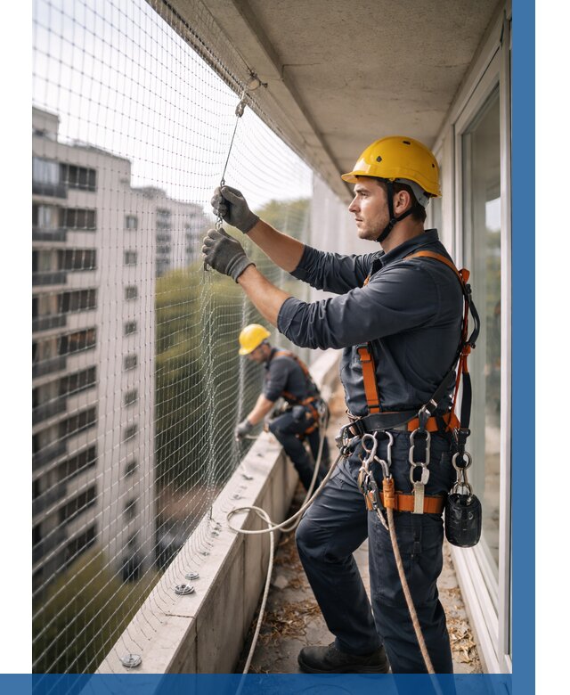 Монтаж сетки от птиц в Владикавказе от 4639 р. | ВЫСОТНИК-Вкз