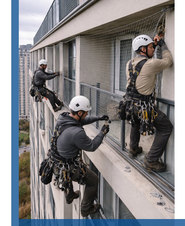 Профессиональный монтаж защитной сетки от птиц в Владикавказе