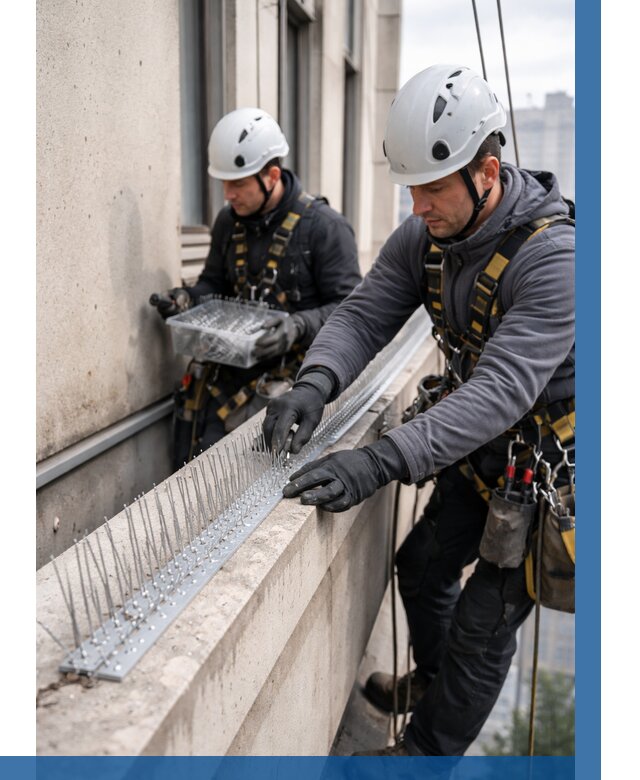 Установка шипов от птиц в Владикавказе от 876 р. | ВЫСОТНИК-Вкз